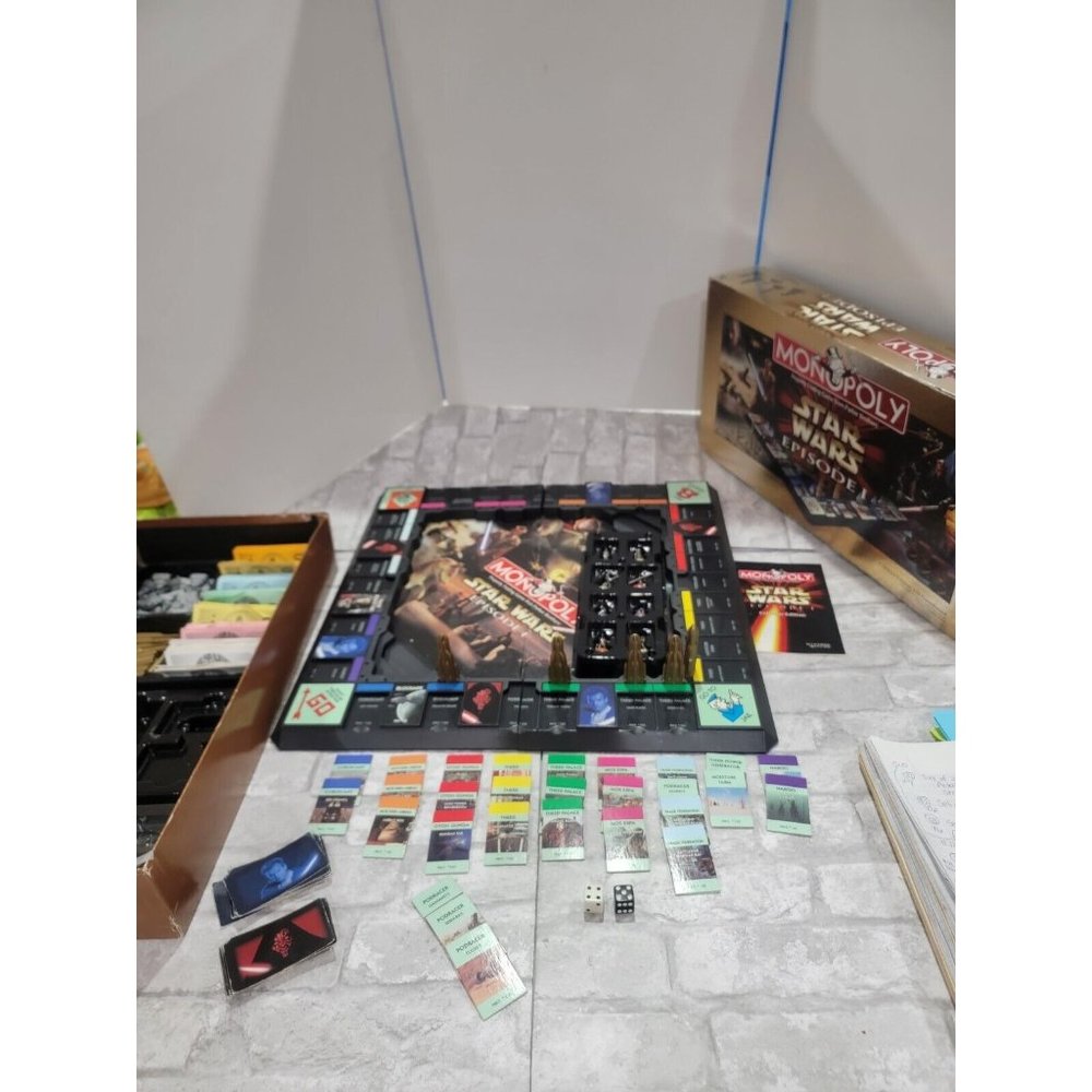 Monopoly Star Wars Episode 1 3D Collectors Edition Board Game 1999 Complete